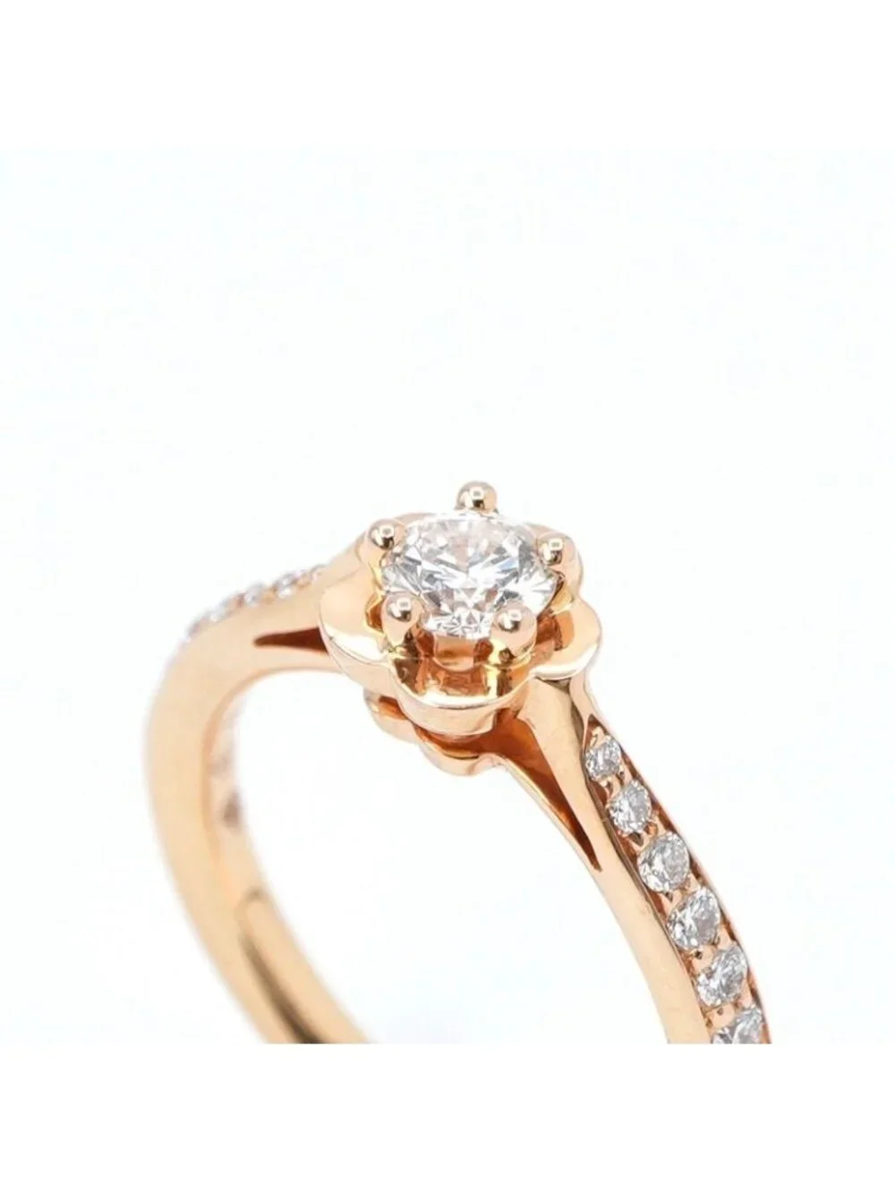 Chanel Ring Pink Gold Camellia Diamond